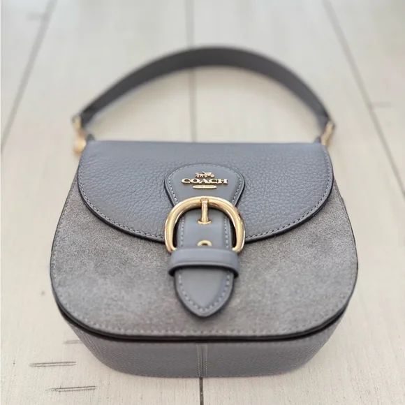 Coach Gray Crossbody Bag with Gold Hardware - Picture 5 of 13